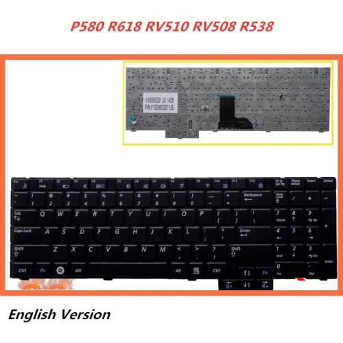 Laptop English Keyboard For Samsung P580 R618 RV510 RV508 R538 notebook Replacement layout Keyboard