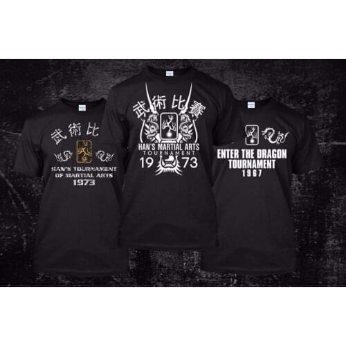 2019 Hot sale Fashion Harajuku Funny T Shirts Hans Tournament Bruce LEE Enter The Dragon Martial Artser-Custom Mens Tee Shirts