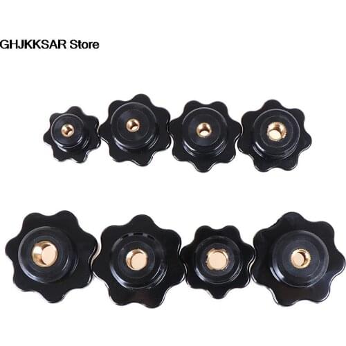 M5/M6/M8/M10/M12 Female Thread Star Shaped Head Clamping Nuts Knob Clamping Copper Core Knob 1PC