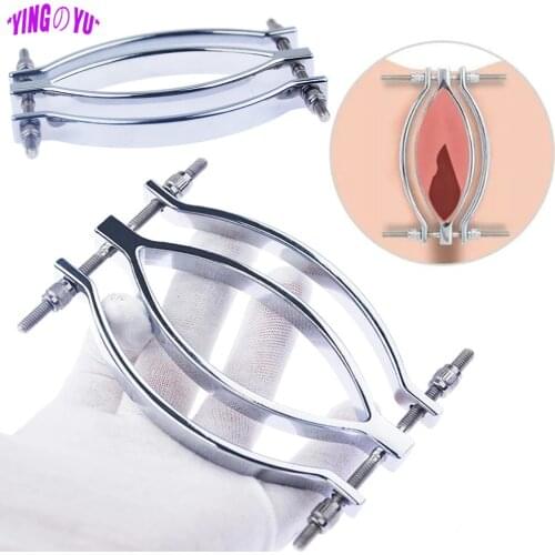 Metal Labia Clip Clitoris Stimulator Sex Clamp BDSM Bondage Vagina Speculum Adult Erotic Games Pussy Massager Sex Toys For Women