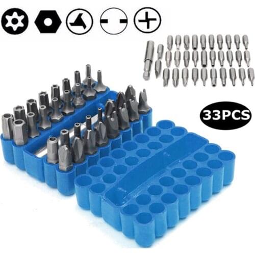 33 in 1 Screwdriver Heads Set Professional Screwdriver Bit Hole Hollow Carbon Rod Torx Hex Bit Set With Hexagonal Wrench