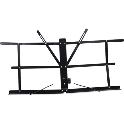 Desktop Reading Shelf Folding Music Rest Black Lacquered Metal Look At The Sheet Music Shelf Send Storage Bag Metal Music Stand