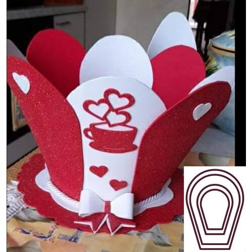New 4Pcs Petal-edged cup Metal Cutting Dies Stencil Scrapbooking Embossing New Christmas Craft Stamps And Dies