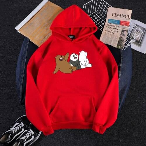 New Cartoon Cute Panda Print Sweatshirts Fleece Hoodie Sportswear Long-Sleeved Jacket Spring And Autumn Clothing