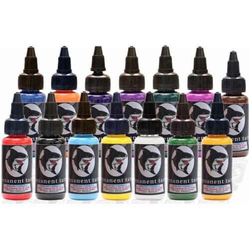 New High Quality Tattoo Pigment 14 Color Tattoo Ink 1oz / Bottle Tattoo Kit