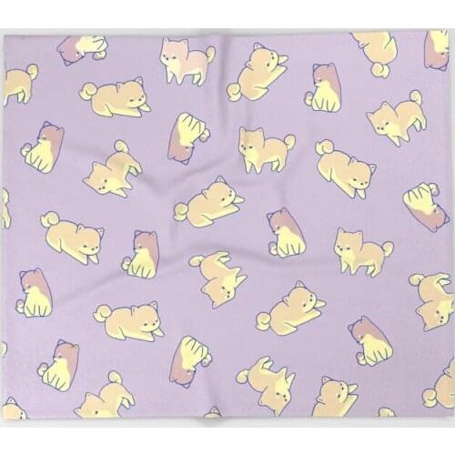 Dog Shiba Inu Cartoon Throw Blanket Cute Kids Design Shiba Inu Pattern Blankets for Beds Christmas Decorations for Home