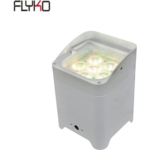 Wholesales battery power 6x18w led par light rgb 6in1 master-slave voice control self-propelled for Star Cloth Booths