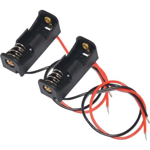 Plastic 23A/A23 27A 12V Batteries Storage Clip Holder Box Case Doorbell Car Battery Cell Black Holder With Wires