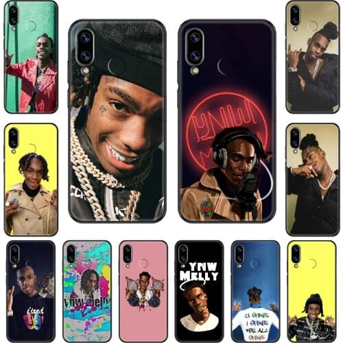 Rapper Ynw Melly Phone case For Huawei Honor Mate 5 7 8 9 10 20 i A X Lite Pro black soft shell trend back art hoesjes painting