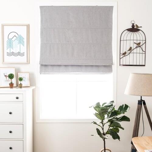 Roman Blinds Window Curtains Blackout Or Light Filtering Fabric Model RM13 Designs Manual Chain Control Customize Size Finished