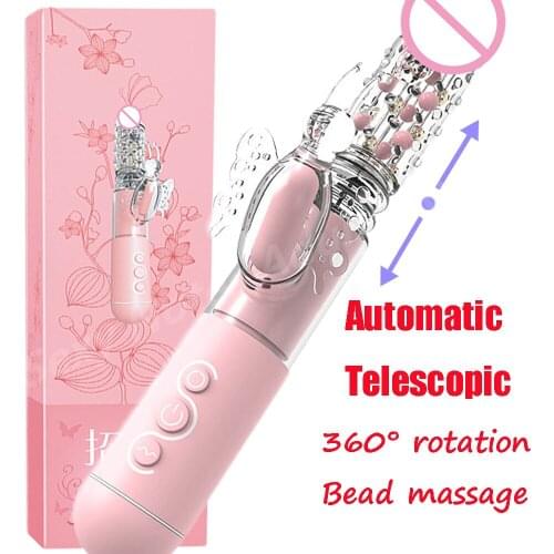 Telescopic Rotation Rabbit Vibration Dildo Sex Toys For Women New Strong Clitoris Stimulator G-spot Massager Female Masturbat