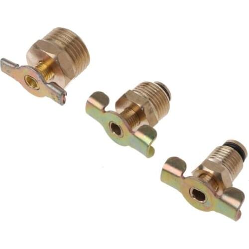 YYSD NPT 1/4" 3/8" 1/2‘’ Solid Brass Compressor Air Tank Port Fittings Drain Valve