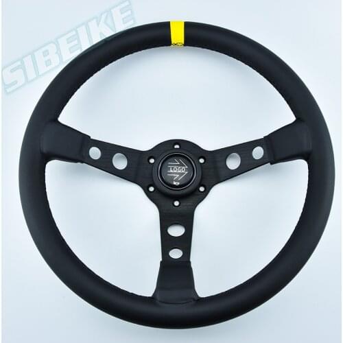High Quality Refitting Racing Game 14 inch Leather Steering Wheel