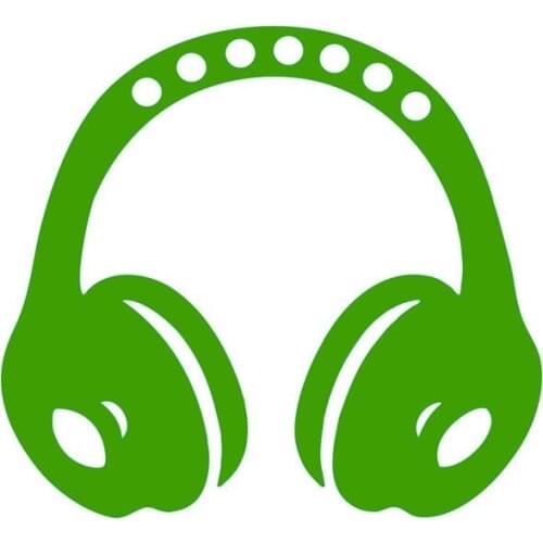 Amusing 14.5CM*13.3CM Accessories Window Headphone Silhouette Funny PVC Car Sticker Decal