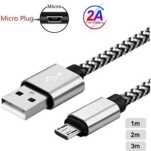 For Huawei P Smart 2019 Y5p Y9 Y6 Y7 2018 Micro USB Charge Cable 2m Android fast Charger Cord Honor 10 9 lite 9a 7a pro 8c 8x