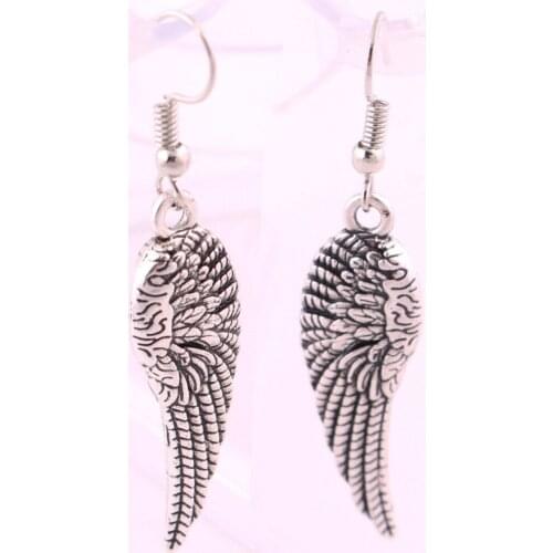 Women Earrings Pendant Archangels Wings Shape Antique Silver Zinc Alloy Material Pendientes Provide Dropshipping