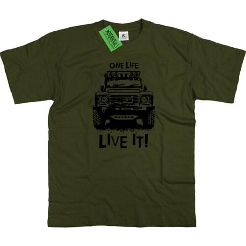 2019 Hot Sale British Classic car fans 90 110 One Life Live It Off Road Mens T Shirt Tee shirt