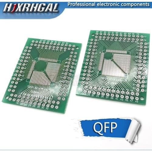 5PCS FQFP TQFP 32 44 64 80 100 LQFP to DIP Transfer Board DIP Pin Board Pitch Adapter hjxrhgal