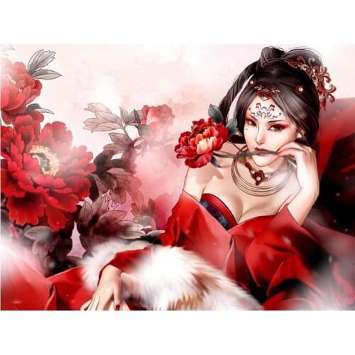 Beauty woman diamond embroidery painting landscape,5d diamond painting full drill square round,3d rhinestone mosaic decor