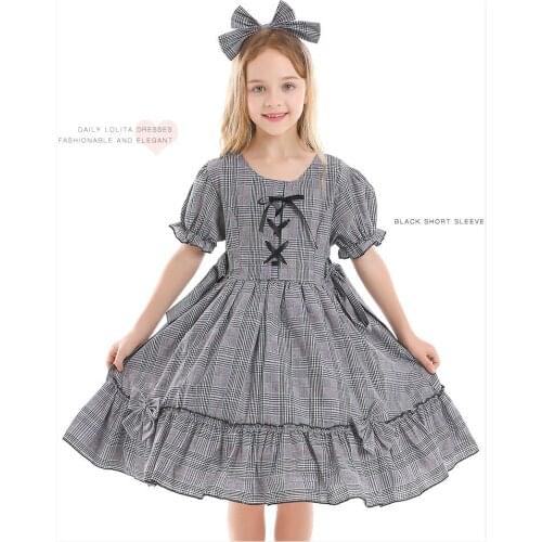 Anime Girls Lolita Costume Maid Dress Christmas Princess Halloween Pruim Japan Student Plaid Dress Fancy Dress