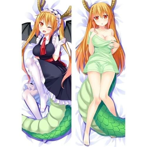 Anime Kobayashi-san Chi No Maid Dragon Pillow Case Dakimakura Pillow Cover Peach Skin Otaku Throw Bed Hugging Body Pillowcase