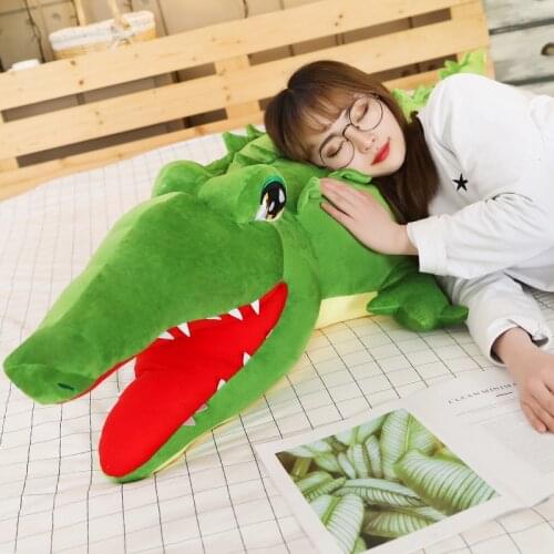 160CM Large Oll Crocodile Plush Toy Cartoon Animal Stuffed Toys Plush Animal Pillow Kid Pregnant Woman Pillow Soft Cushion Gift