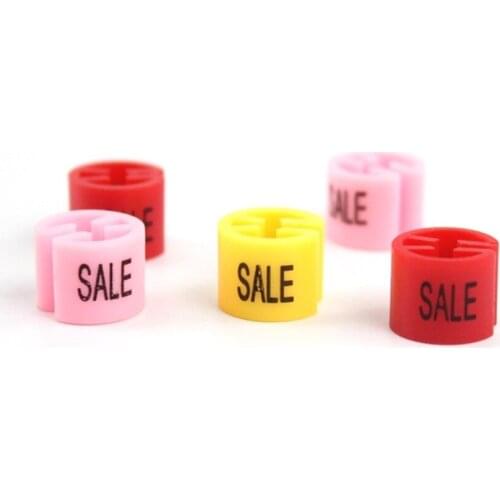 100pcs Colored Sale Sign Clothes Hanger Sizer Garment Plastic Sale Size Markers Label Sign Tag Size Marker Cube