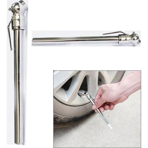 Vehicle Car motor Car Tyre air pressure gauge tire pressure Test Meter Pen Silvery 5-50 PSI Diagnostic Tools