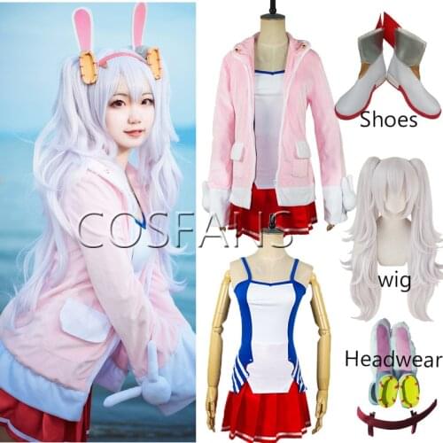 Game Azur Lane Rafi Cosplay Clothes Set Azul Lane Laffey Cosplay Costume Azul lane Women Halloween Party Fancy Suits Wig shoes