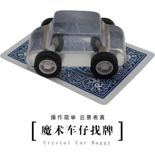 Crystal Car Buggy,Card Find The Card Magic Props Card Close Up Magic Accessories Comedy Funny, Magic Trick Gimmick