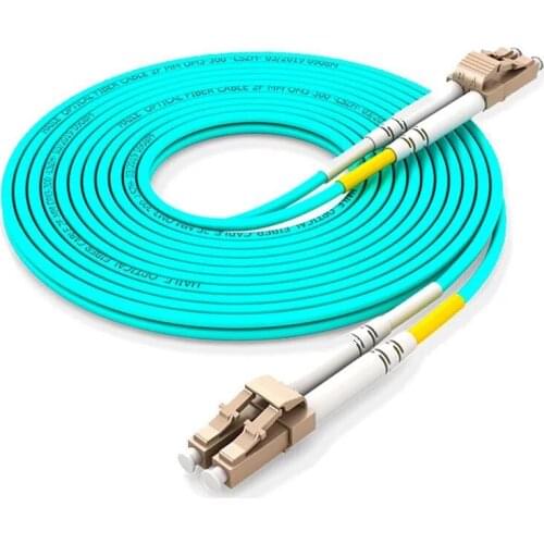LC/UPC-LC/UPC OM3 Multimode 10G Fiber Patch cord Duplex MM 50/125um,PVC Jacket,3.0mm.Length or other Connector can be customized