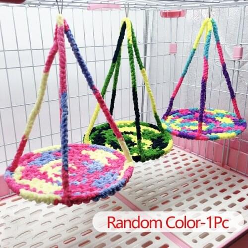 Small Pet Hamster Rabbit Woven Hanging Hammock Sleeping Bed Swing Basket Nests Ferret Squirrel Pet Warm Hanging Nest New Arrive