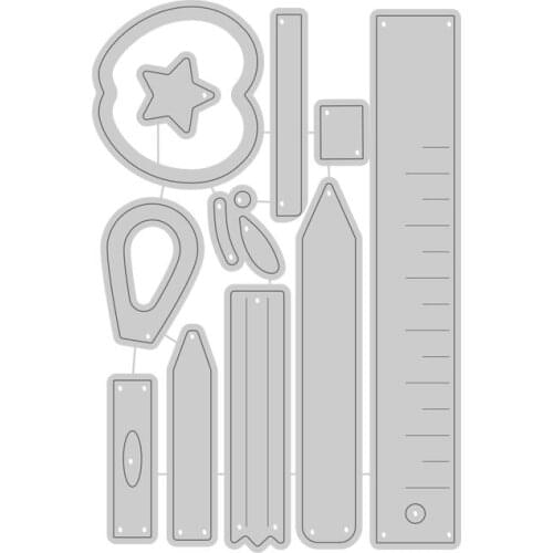 2021 AliliArts Metal Cutting Dies School essential diy Scrapbooking Photo Album Decorative Embossing PaperCard Crafts Die