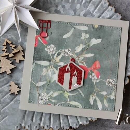 Mmao Crafts Metal Steel Cutting Dies New Christmas Hexagon frame Stencil For DIY Scrapbooking Paper/photo Cards Embossing Dies