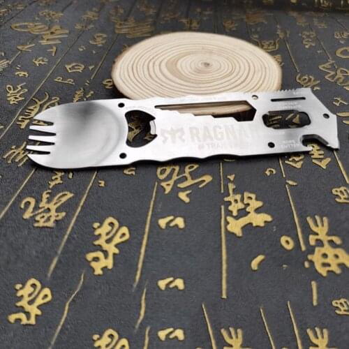 Outdoor EDC Portable Cutlery Fork Spoon Bottle Opener Camping Picnic Tool
