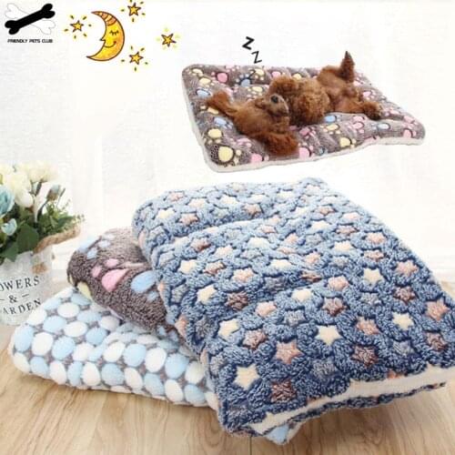 Soft Flannel Thickened Pet Soft Mat For Puppy Dog Cat Sofa Fleece Pad Pet Blanket Bed Cushion Home Rug Keep Warm Sleeping Cover