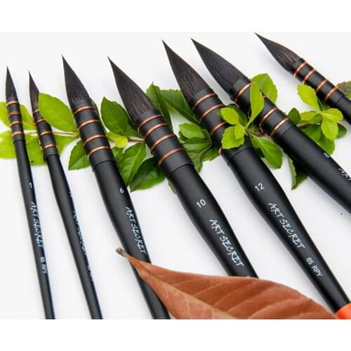 Squirrel Hair Painting Brush Set Professional Artistic Watercolor Brushes for Gouache Wash Mop Students Painting Art Supplies