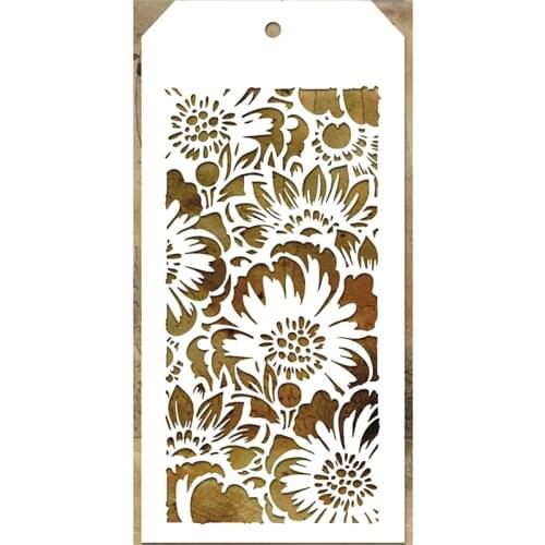 2021 New Label Tag Plastic Stencil For DIY Making Plant Flower Pattern Background Scrapbooking Card No Metal Cutting Dies Stamps