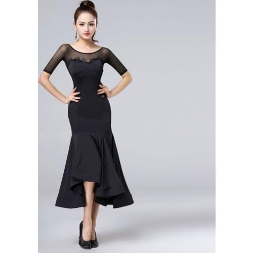 New Modern Dresses Dress Backless Social Ballroom Waltz Dance Skirt Dancing Costume Performance Competition Tango Wear