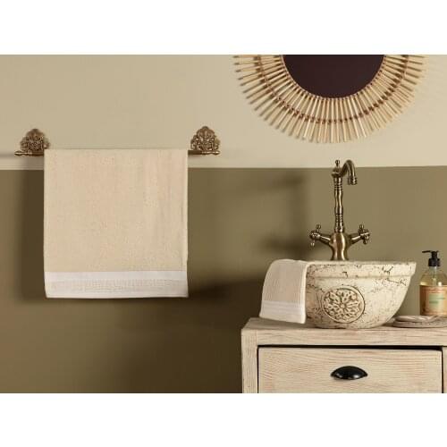 OceanLand Natural Hand Towel 50x70 cm Home Bathroom Cotton Absorbent Soft Colorful White Red Blue Patterned