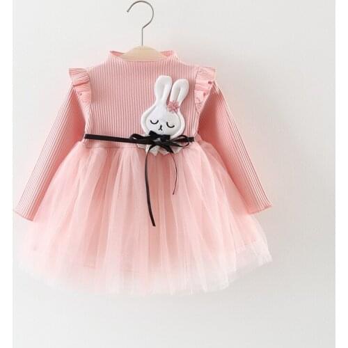 Baby Girl Dress 2020 Autumn Winter Girl Princess Knitted Kids Clothes Cute Long Sleeve Girls Dresses Toddler Dress 1-5T