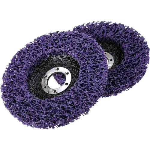 2Pcs 125mm Poly Strip Disc Abrasive Wheel Paint Rust Removal Clean Polishing Pad