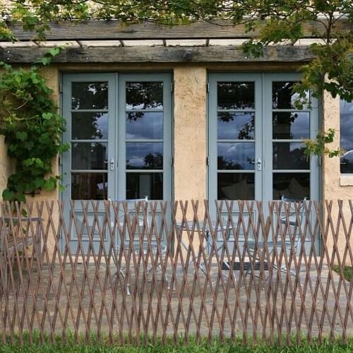 expandable Wooden Garden Trellis Fence Natural Willow Lattice Fence Climbing Plant Supports Garden Fence Panel Gardens Decora