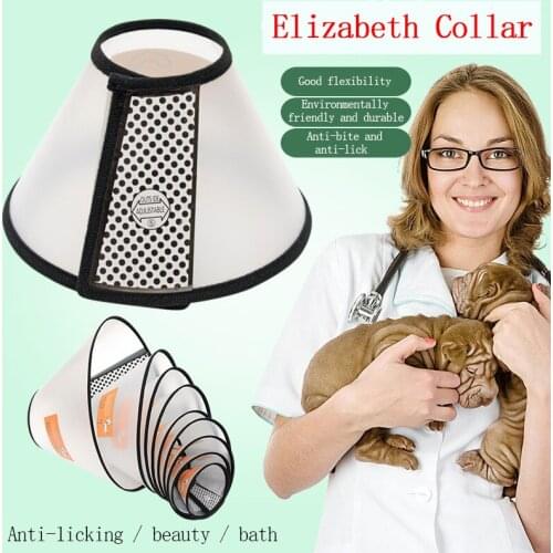 Adjustable Recovery Pet Cone E-Collar for Cats and Dogs, Anti-Bite Lick Wound Healing Safety Practical Neck Cover（Extra large