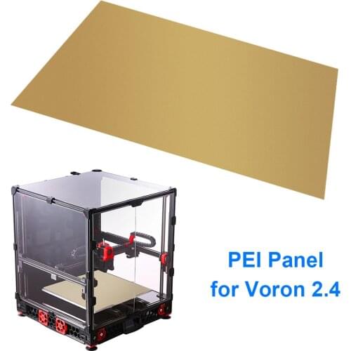 PEI Sheet Board 350x350x0.3mm Self-Adhesive Polyetherimide Build Surface for Voron 2.4 Voron2 V2.4 3D Printer Kits Accessories