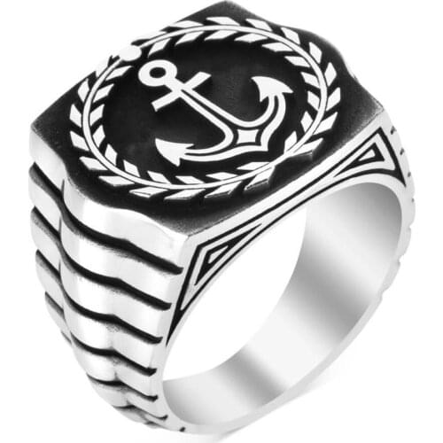 Silver Mens Anchor Style Unique Design Men’s Captain Silver Men Jewelery High Quality Fashionable Design Men