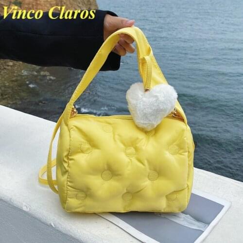 Luxury Brand Space Cotton Shoulder Crossbody Bags for Women 2021 New Purse and Handbags Designer Soft Leather Sac A Main Fashion