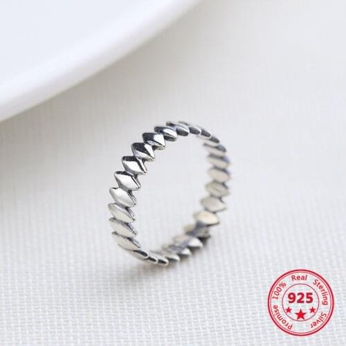 Factory Price 100% 925 Silver Fashion Concise Delicate Rings Fine Jewelry for Female