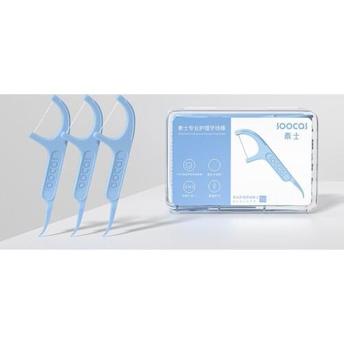 XIAOMI Youpin Soccas Dental Floss Professional Daily Tooth Cleaning Xiomi Teethtooth Toothpicks For Heath Xaomi Home 50 Flosser