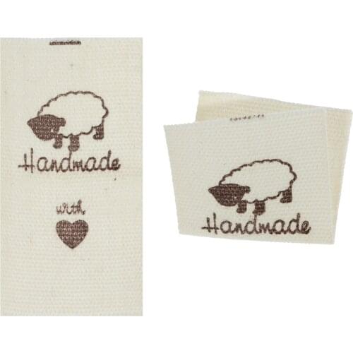 100Pcs Clothing Cloth Labels Handmade Patterns Print Garment Labels Custom Sewing Labels DIY Garment Sewing Costume Accessories